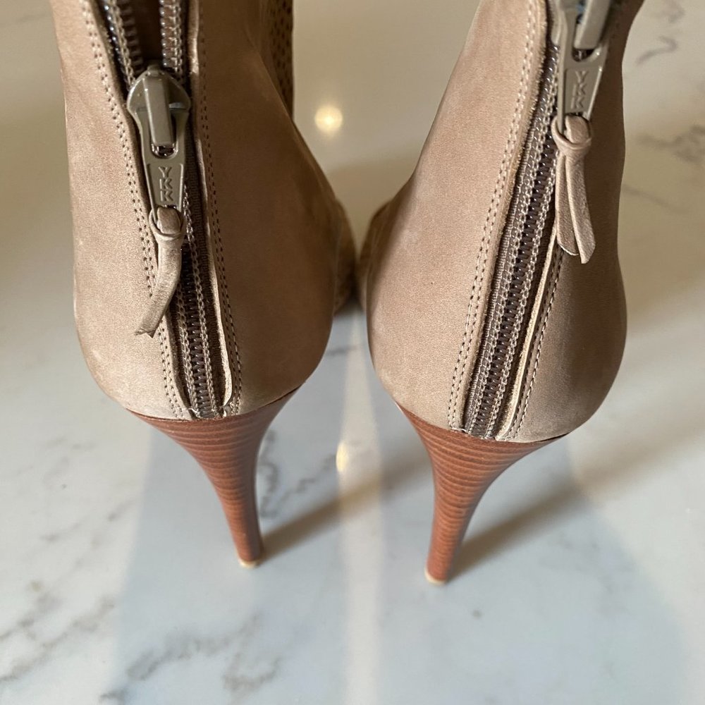 Stuart Weitzman Perforated Open Toe Booties - image 5